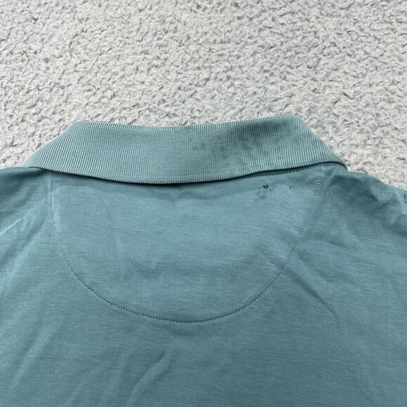 UNTUCKit Shirt Mens XXL Polo Golf Blue Short Sleeve Stretch Collared Cotton - Picture 13 of 16